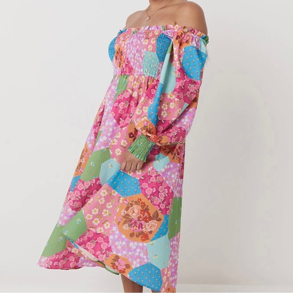 Spell Freda Shirred Midi Dress - Picture 5 of 12